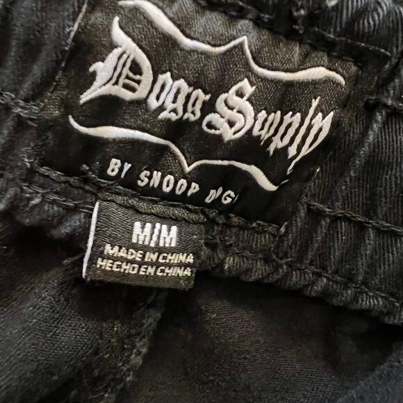 Dogg Supply Jogger Pants Mens Medium Snoop Black Stretch Tapered Cargo - Picture 6 of 11